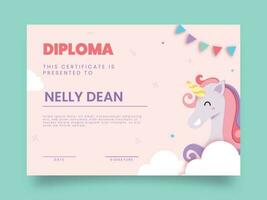 diplom certifikat tilldela mall. vektor