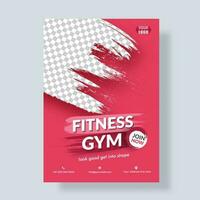 Fitness Fitnessstudio Flyer oder Poster. vektor