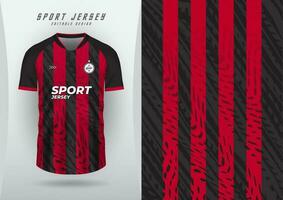 bakgrund för sport jersey fotboll jersey löpning jersey tävlings jersey röd och svart rand mönster vektor