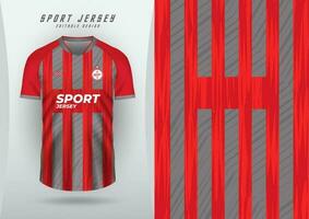 Hintergrund zum Sport Jersey, Fußball Jersey, Laufen Jersey, Rennen Jersey, Muster, rot und grau Streifen. vektor