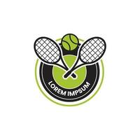 tenis logotyp design sport grön vektor