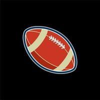 Rugby Ball Illustration oder amerikanisch Fußball Ball Design Inspiration vektor