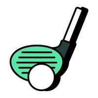 ein eben Design Symbol von Golf Spiel vektor