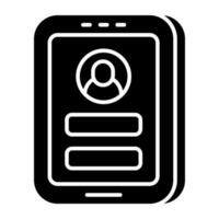 kreativ Design Symbol von Handy, Mobiltelefon Profil Anmeldung vektor