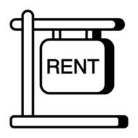 Premium-Download-Symbol von Rent Board vektor