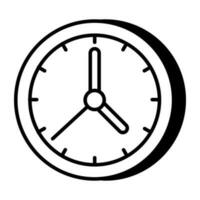 editierbar Design Symbol von Mauer Uhr vektor