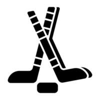 ein solide Design Symbol von Eis Eishockey vektor