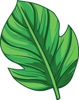 tecknade gröna blad vektor