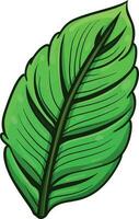 tecknade gröna blad vektor