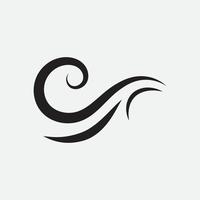 vatten våg symbol och ikon logotyp vektor