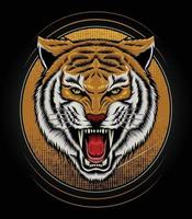Logo Tiger Vektor Design für T-Shirt Maskottchen Logo Team Sport Metalldruck Wandkunst Aufkleber