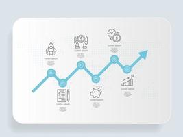 abstrakte Wachstumsgraph Infografiken Präsentationselement Vorlage vektor