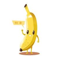 Bananen-Cartoon-Charakter-Design vektor