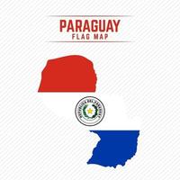 Flaggenkarte von Paraguay vektor