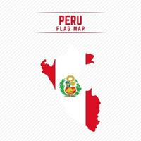 flagga karta över peru vektor