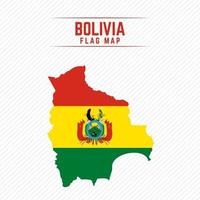 Flaggenkarte von Bolivien vektor