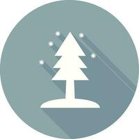 Baum im Schnee-Vektor-Symbol vektor