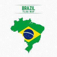 Flaggenkarte von Brasilien vektor