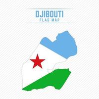 flaggkarta över djibouti vektor