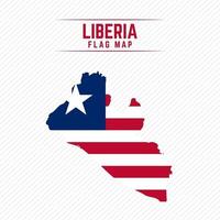 Flaggenkarte von Liberia vektor