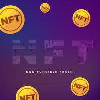 nft nicht fungible Token-Vektor-Illustrationen vektor