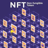 nft nicht fungible Token-Vektor-Illustrationen vektor