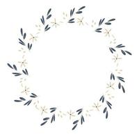 vektor blomma krans med blommor och kronblad för inbjudan och bröllop kort vektor illustration design isolerad vit bakgrund