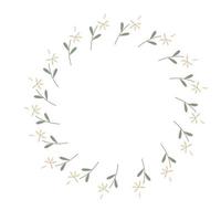 hand rita vektor blomma krans med kamomill och kronblad för inbjudan och bröllop kort vektor illustration design isolerad vit bakgrund