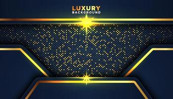 dunkler abstrakter Hintergrund mit Überlappungsschichten goldenes Glitzern Punktelementdekorations-Luxusdesignkonzept