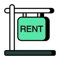 Premium-Download-Symbol von Rent Board vektor