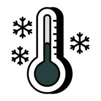 modern Design Symbol von kalt Temperatur vektor
