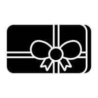 en unik design ikon av gåva kort vektor