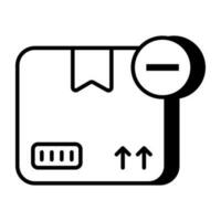 ein editierbar Design Symbol von entfernen Paket vektor