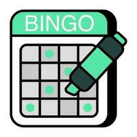 perfekt Design Symbol von Bingo Spiel vektor