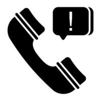 trendig design ikon av telefon chatt fel vektor