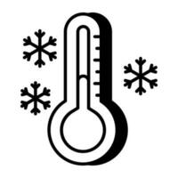 modern Design Symbol von kalt Temperatur vektor