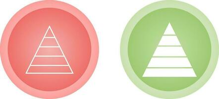 Pyramidendiagramm-Vektorsymbol vektor