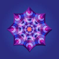 Dies ist violett ein geometrisches polygonales Mandala in Form eines Sterns vektor