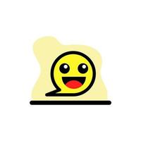 Lächeln Emoji Text Blase Vektor-Symbol Konzeption Illustration vektor