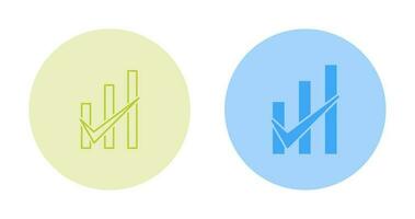 geprüftes Balkendiagramm-Vektorsymbol vektor