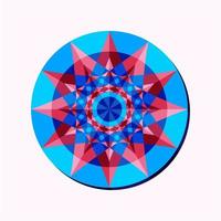 detta är en rosa geometrisk polygonal stjärna i form av en kristall vektor