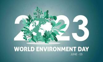 2023 Konzept Welt Umgebung Tag Natur Ökologie Schutz Vektor Illustration Vorlage