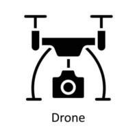 Drohne Vektor solide Symbol Design Illustration. Landwirtschaft Symbol auf Weiß Hintergrund eps 10 Datei
