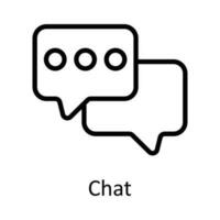 chatt vektor översikt ikon design illustration. tid förvaltning symbol på vit bakgrund eps 10 fil