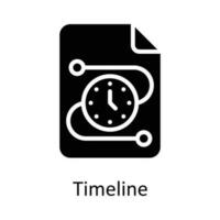 Zeitleiste Vektor solide Symbol Design Illustration. Zeit Verwaltung Symbol auf Weiß Hintergrund eps 10 Datei