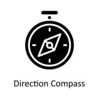Richtung Kompass Vektor solide Symbol Design Illustration. Ort und Karte Symbol auf Weiß Hintergrund eps 10 Datei
