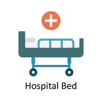 Krankenhaus Bett Vektor eben Symbol Design Illustration. medizinisch und Gesundheitswesen Symbol auf Weiß Hintergrund eps 10 Datei