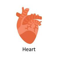 hjärta vektor platt ikon design illustration. medicinsk och sjukvård symbol på vit bakgrund eps 10 fil