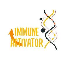 immun Aktivator Medizin und Vitamin zum Organismus vektor