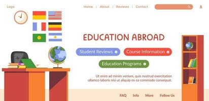 Bildung im Ausland, Schüler Bewertungen und Information vektor